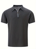 Herren Polo Shirt Sommer Waffelstrick Atmungsaktiv – Lureno