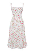 Geblümtes Midikleid aus Baumwolle für Damen – Freya