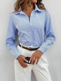 Damen-Bluse mit Streifen & taillierter Passform – Larissa