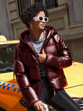 Warme Damen Winterjacke mit Kapuze und Taschen – Frieda