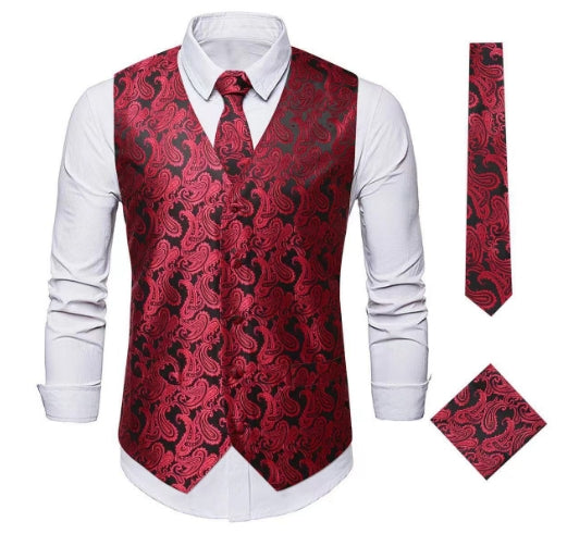 Viktorianische Weste mit Paisley-Muster & Steampunk-Charme – Franco