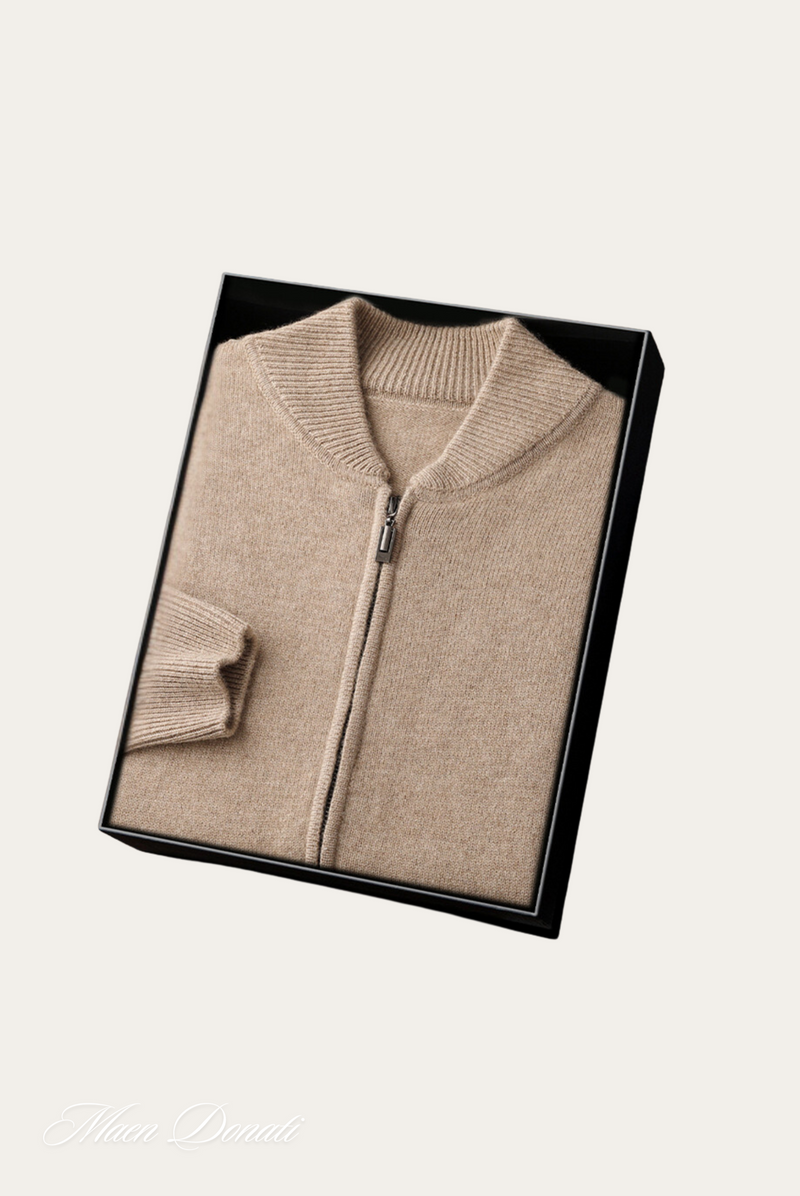 Herren Kaschmir-Pullover mit Stehkragen warm und weich – Matteo