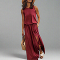 Sommerkleid Damen Farbenfroh Elegant Locker Luftig Alltag – Floravina