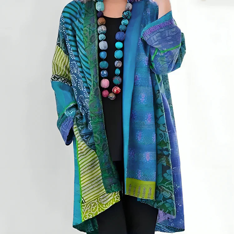 Damen Strick-Cardigan mit Stehkragen und offenem Design – Alina
