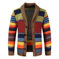 Herren Strickmantel Warm Leicht Elegant Streifen – Velcor