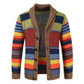 Herren Strickmantel Warm Leicht Elegant Streifen – Velcor