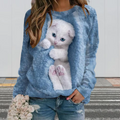 Damen Pullover Locker Weich Atmungsaktiv Alltag – Elenys