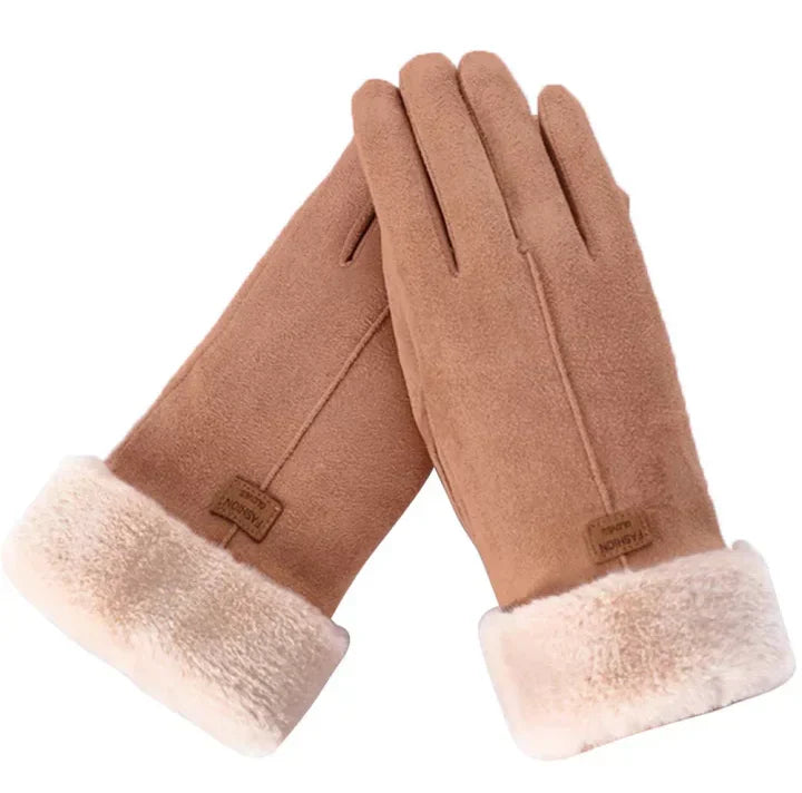 Winterhandschuhe Wildleder Touchscreen-kompatibel Warm & Stylisch – Lena
