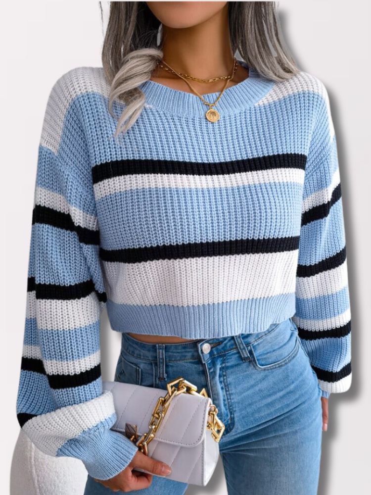 Gestreifter Kurzpullover - Emory