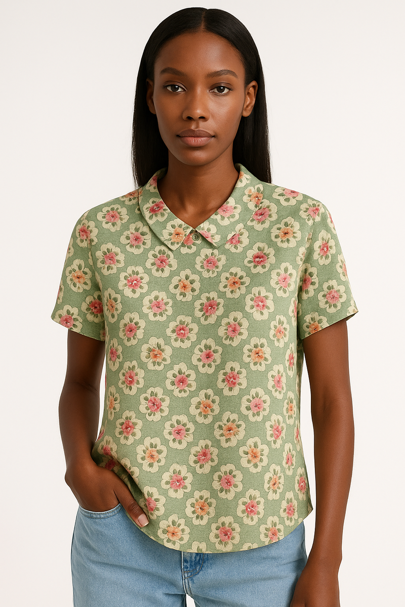 Enganliegendes Damen T-Shirt mit Rundhals – Linora