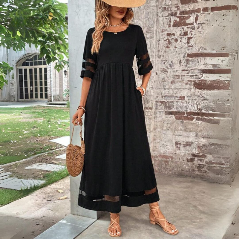Midi Kleid mit Bauchbedeckung für Damen – Elisa