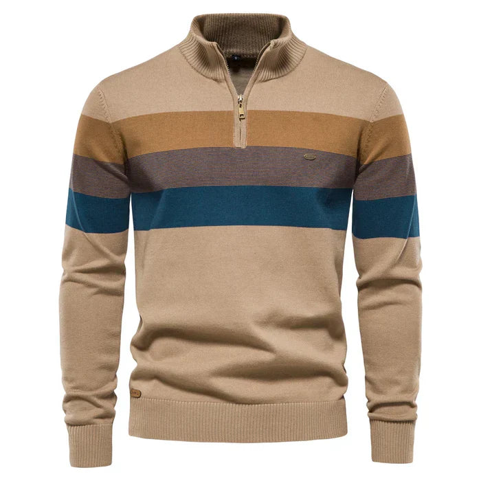 Herren Winterpullover Reißverschluss Warm Rollkragen – Norven