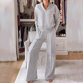 Zweiteiliges Damen Outfit mit V-Ausschnitt Pullover – Lioren