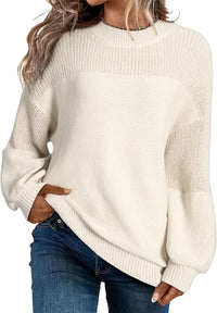 Damen Strickpullover mit Rundhalsausschnitt aus Wollmix – Florence