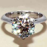 Verlobungsring 925 Silber mit Moissanit VVS1 Diamant – Sophie