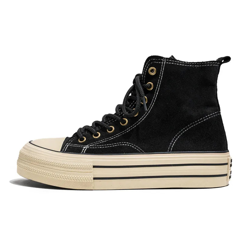 High-Top Canvas-Sneaker mit dicker Sohle – Leonie