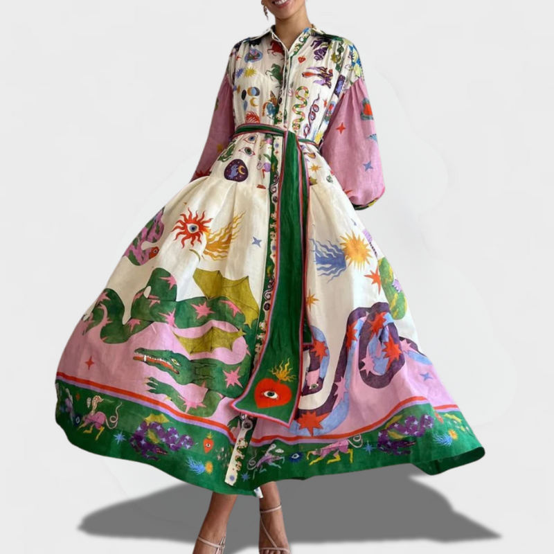 Lange Damen Kleider mit weitem Schnitt und Komfort – Amelie