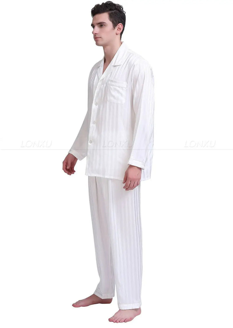 Luxuriöses gestreiftes Herren-Pyjama-Set für maximalen Komfort – Jonas