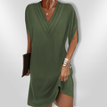 V-Ausschnitt Kleid Damen mit Bauchversteck Stil – Thaleia
