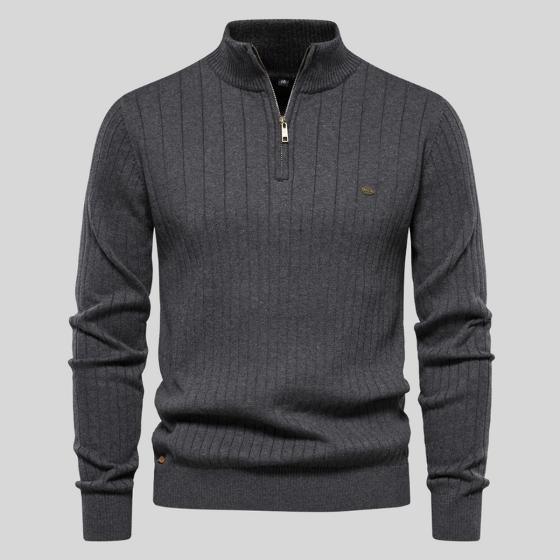 Herren Strickpullover Winter Warm Elegant mit Reißverschluss – Casper