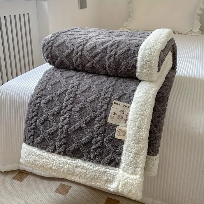 Fleece Sherpa Decke warm weich kuschelig – Greta