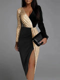 Glitzerndes Goldenes Glitzerkleid - Abendlicher Glamour