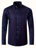 Elegantes Herrenhemd Glänzend Slim Fit Formal – Lorenso