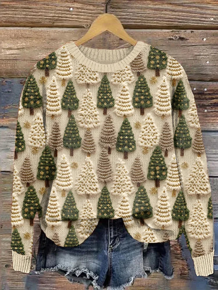 Warmer Winterpullover mit Schneeflocken-Design – Denise
