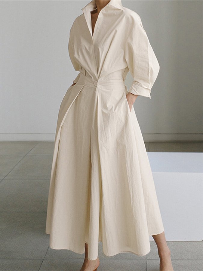 Retro Damenkleid mit Vintage-Kragen – Clemence
