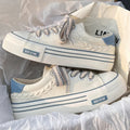 Plateau-Canvas-Sneaker mit klobiger Sohle für Damen – Mira