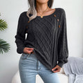 Strickpullover mit elegantem Ausschnitt für Damen – Ella