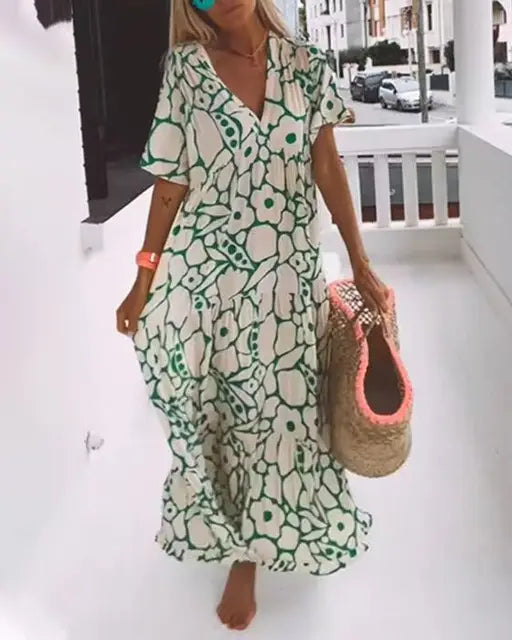 Blumenkleid Damen Sommer Lässig Elegant Leicht – Rayna