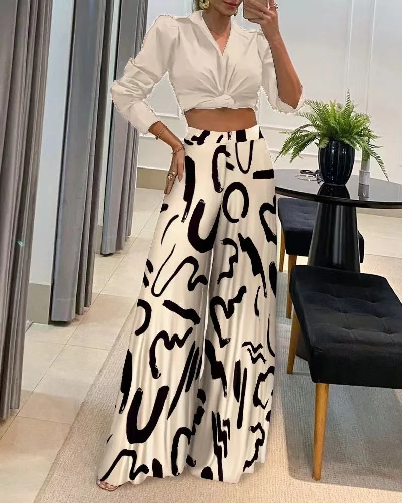Lässige Damenhose mit trendigem Print-Design – Lea