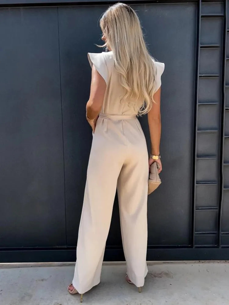 Bequemer Jumpsuit mit verstellbaren Trägern für Damen – Noelle
