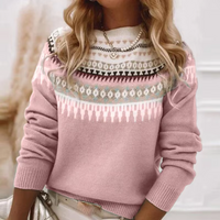 Damen Strickpullover warm mit Muster und Details – Helena