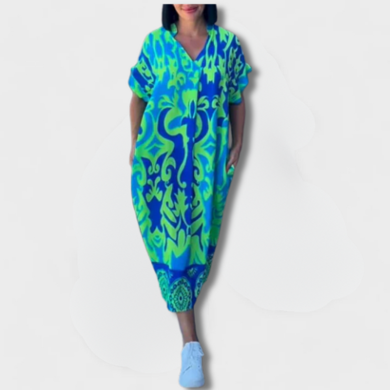 Blumenkleid Damen Elegant Frühling Anlass – Elena