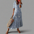 Sommerkleid Damen Bedruckt Elegant Luftig Bequem Sommer – Valerina