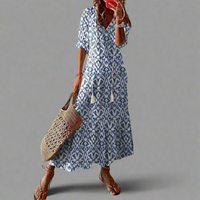 Sommerkleid Damen Bedruckt Elegant Luftig Bequem Sommer – Valerina
