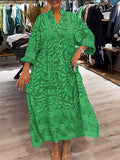 V-Ausschnitt Midi Kleid Damen entspannt elegant – Isabelle