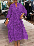 V-Ausschnitt Midi Kleid Damen entspannt elegant – Isabelle