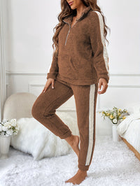 Plüsch-Pyjama Set Damen Warm und Bequem – Emilia