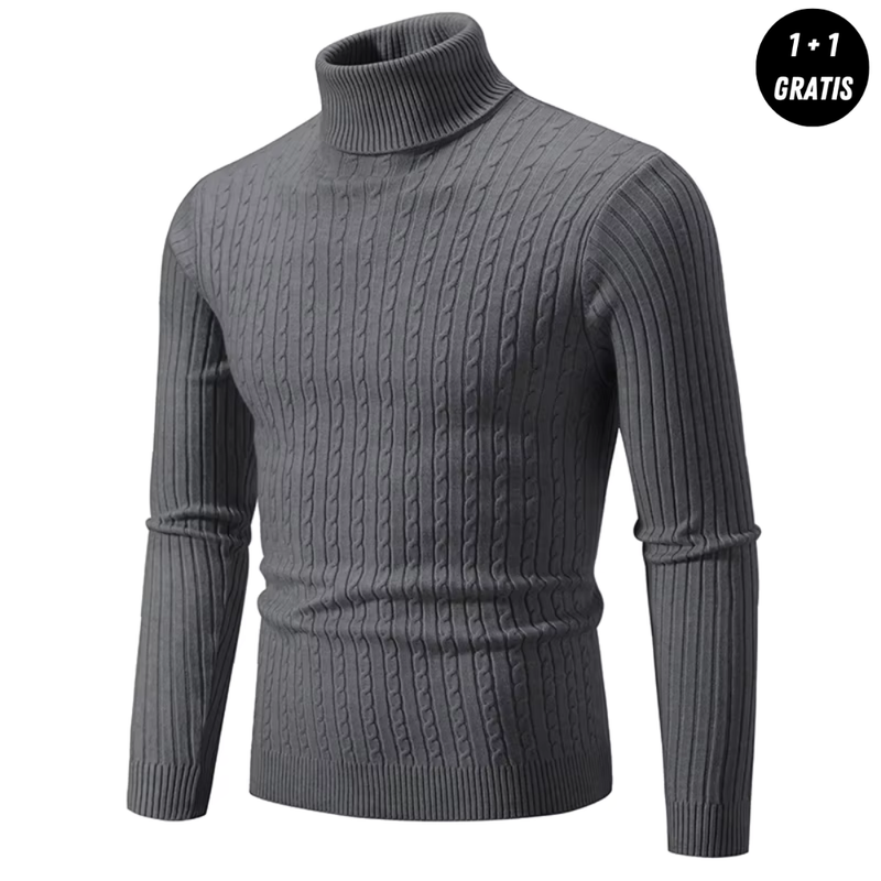 Herren Rollkragenpullover aus Strick für Winter – Enzo
