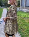 Goldene Glitzerjacke mit Pailletten - Rosamund