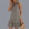 Sommerkleid Damen Luftig Elegant Rüschenprint Locker – Fiorenya