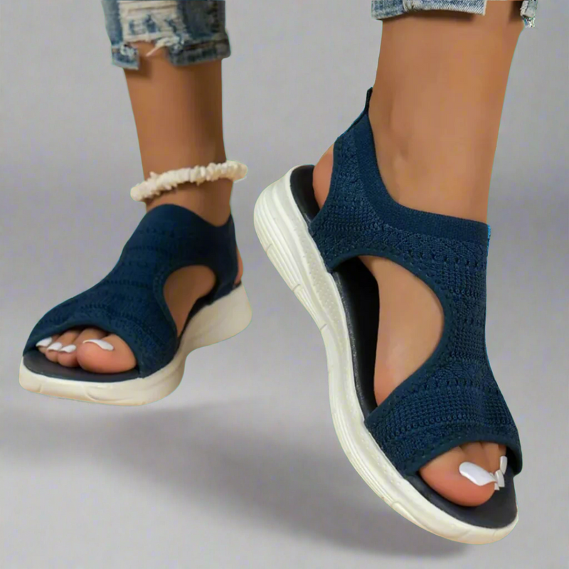 Bequeme Damen Wedge-Sandalen mit offener Zehe – Fiorana