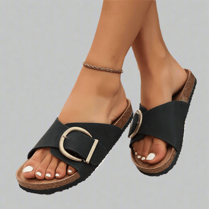 Bequeme Damen Pantoletten mit Korkdesign für Sommer – Virella