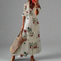 Sommerkleid Damen Bedruckt Elegant Luftig Bequem Sommer – Valerina