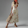 Sommerkleid Damen Bedruckt Elegant Luftig Bequem Sommer – Valerina