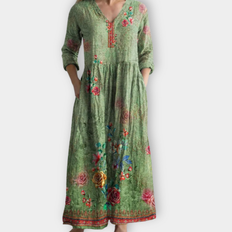 Boho Maxikleid Damen Sommer Luftig Locker Elegant – Livalora