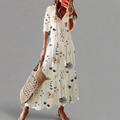 Sommerkleid Damen Bedruckt Elegant Luftig Bequem Sommer – Valerina